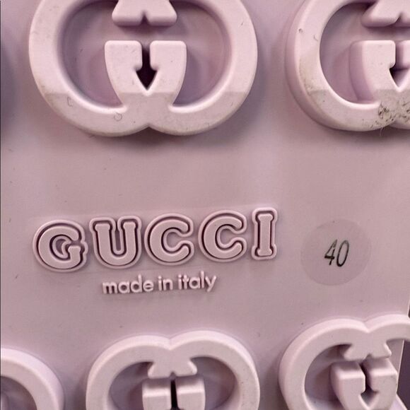 Gucci Light Pink Rubber Mules - Picture 13 of 15